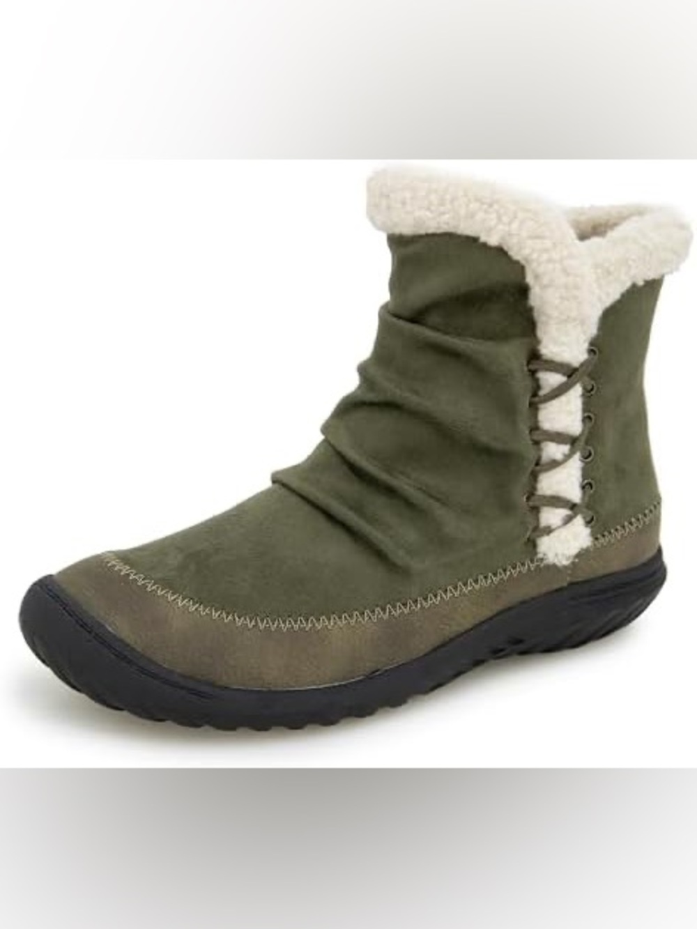 ♥️♥️JBU Womens Briar Cozy Casual Platform Bootie - Olive